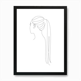 Ponytail.Scandinavian wall art Art Print