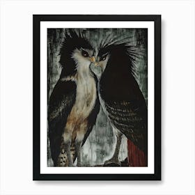 Dark Gothic Two Eagles Art Print