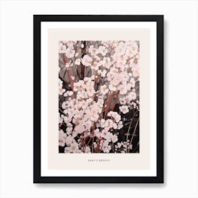 Flower Illustration Babys Breath 2 Poster Art Print