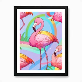 Flamingos 1 Art Print