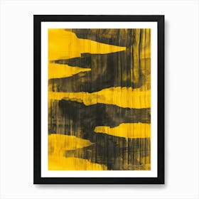 'Yellow And Black' 1 Art Print