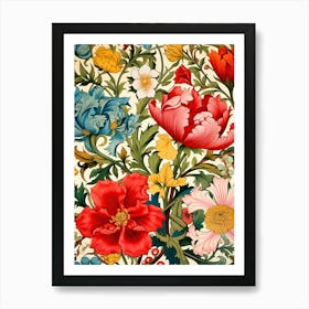 Floral Wallpaper 222 Art Print