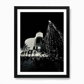A Black and White Christmas in Vienna Art Print