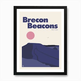 Pen Y Fan, Brecon Beacons (Purple) Art Print