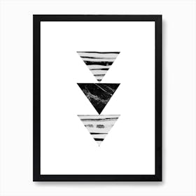 Stripes and Triangles Art Print