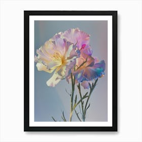 Iridescent Flower Carnation 4 Art Print