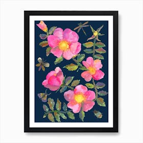 Wildrose Blue Art Print