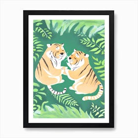 Cute Chubby Tigers 1 Art Print