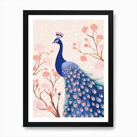 Playful Illustration Of Peacock For Kids Room 3 Art Print