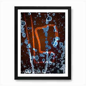 Abstraction Orange Fire Art Print