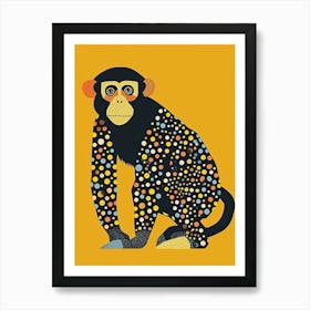 Yellow Bonobo 4 Art Print