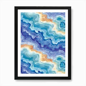 Abstract Wave Pattern 30 Art Print