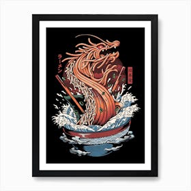 Dragon Ramen Art Print
