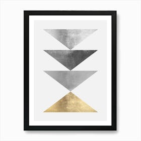 Metal and gold geometry 12 Art Print