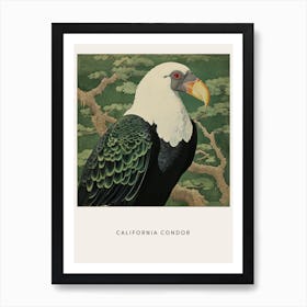 Ohara Koson Inspired Bird Painting California Condor 2 Poster Art Print