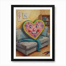 Heart Of A Clown Art Print