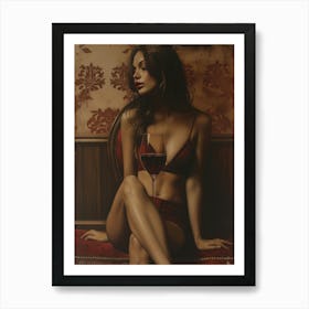 'The Woman In Red' Art Print