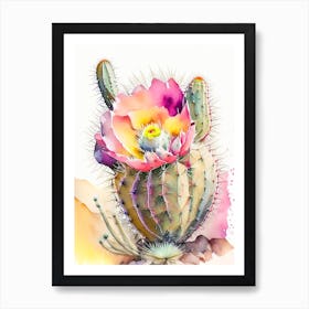 Echinocereus Cactus Storybook Watercolours 2 Art Print