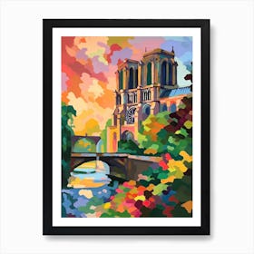 Notre Dame Paris France Henri Matisse Style 1 Art Print