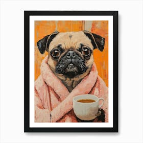 Leisure Pug Morning 6 Art Print