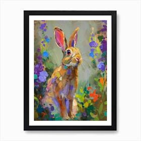 Polish Rex Rabbit Painting 2 Art Print