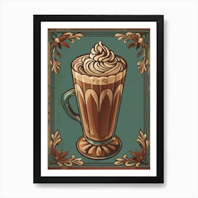 Coffee Cup With Whipped Cream Art Print