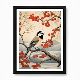 Bird Illustration Carolina Chickadee 3 Art Print