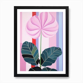 Cyclamen 3 Hilma Af Klint Inspired Pastel Flower Painting Art Print