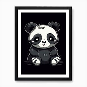 Baby Panda Minimalistic Illustration 1 Art Print