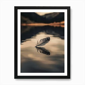 Feather In The Water Art Print