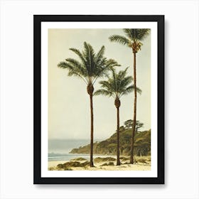 Stinson Beach California Vintage Art Print