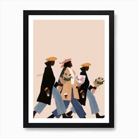 Women Walk Art Print