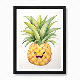 Friendly Kids Pineapple 2 Art Print