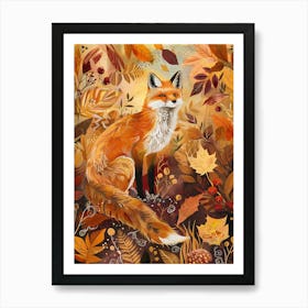 Solitary Fox In The Autumn 7 Art Print