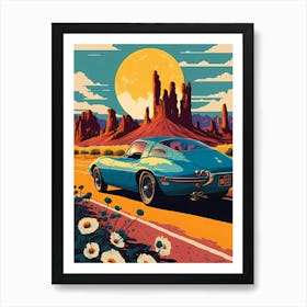 Blue Jaguar Art Print