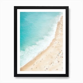Pastel Aerial Beach Photograph Art Print