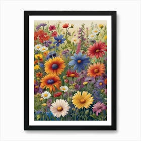 Daisy Garden Art Print