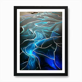 Acrylic Line Sea Art 1 Art Print