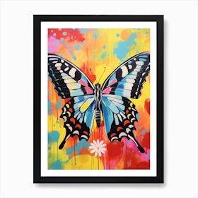 Pop Art Tiger Swallowtail Butterfly 1 Art Print