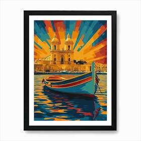 A Pop Art Poster Of Malta Art Print