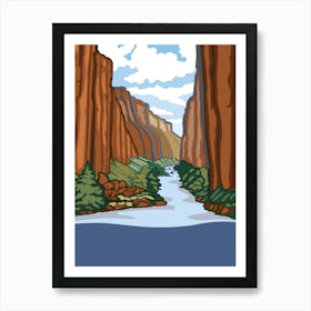 Idaho Travel Poster Landscape Art Print