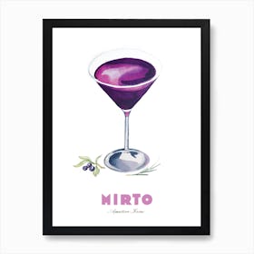 Mirto Cocktail Painting Art Print