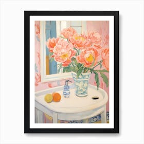 A Vase With Peony, Flower Bouquet 2 Art Print