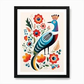 Scandinavian Bird Illustration Pheasant 4 Art Print