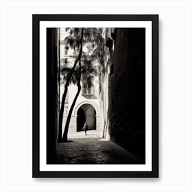 Tarragona, Spain, Black And White Analogue Photography 1 Art Print