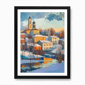 The Winter Village Landscape Of Vitebsk Art Print