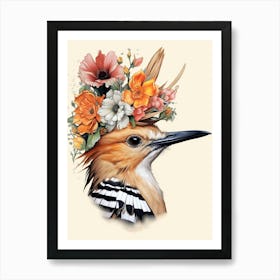 Bird With A Flower Crown Hoopoe 1 Art Print