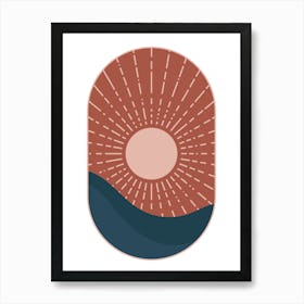 Sun Rising Over The Ocean.Wall prints. Art Print