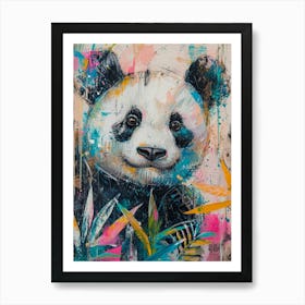 Panda Brushstrokes 2 Art Print