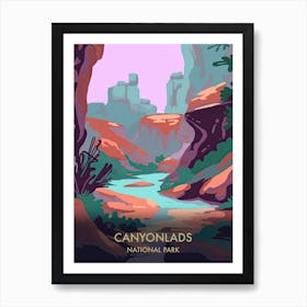 Canyonlands National Park Travel Poster Matisse Style 2 Art Print